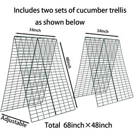 Metal Trellis for Climbing Plants Outdoor Garden Trellis,Cucumber Trellis,Tomato Plant Support/Squash/Zucchini/Sweet Peatrellis,Green Bean/Grape/Vine/Flower Plant Trellis (1pack)