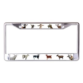 Goats Chrome License Plate Frame