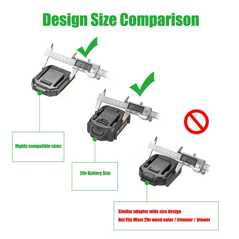 Adapter Fits Worx 20V US Version Tools - Compatible with