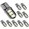 cciyu 10x T10 2835-SMD White LED Bulb 12V-40MA-65LM Instrument Cluster