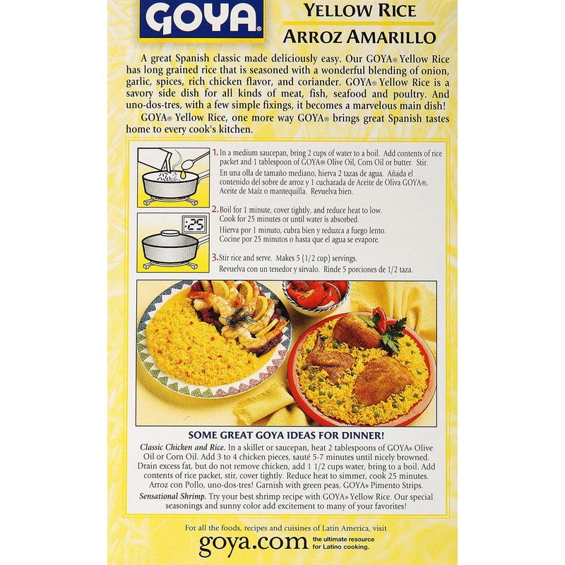 Goya Yellow Rice Mix, Spanish Style, 8 Ounce