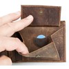 FLW-HL Natural Strong Genuine Leather Wallet with No Logo or