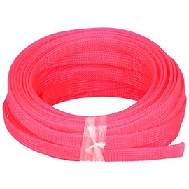 Heyiarbeit 10m/32.8ft PET Expandable Braid Cable Sleeving Flexible Wire Mesh Sleeve Pink 10mm