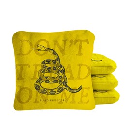 ACA Synergy Pro Dual Sided Cornhole Bags | Don't Tread On Me Design | Set of (4) All-Weather Resin Filled Stick & Slide Corn Hole Bags