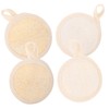 BIUDECO Soft Sturdy Face Exfoliator Pads 4 Pack Loofah Pads