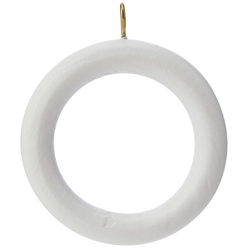 Merriway BH05768 (24 Pcs) Wooden Curtain Drapery Pole Rod Rings
