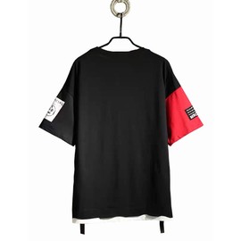 DUDHUH Men’s T-Shirts Techwear Japanese Streetwear Hip Hop Short Sleeve Shirts for Men Black