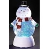Roman 7.5" H Lighted Swirl Snowman, Glitter Confetti Lantern, USB