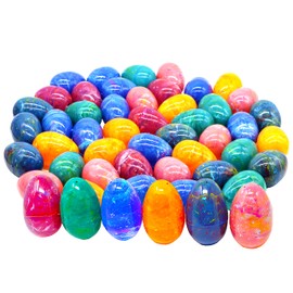 JOYIN 72 Packs 3.15” Large Iridescent Rainbow Easter Eggs Bulk Set for Easter Eggs Hunt, Easter Basket Stuffers/Fillers, Filling Treats, Party Favor, Classroom Prize Supplies