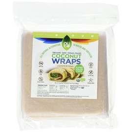 NUCO Certified ORGANIC Paleo Gluten Free Vegan Coconut Wraps (Various Quantities) (50 count)