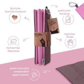 BJORKI® Children's Seat Cushion, Foldable Outdoor Seat Cushion with Optimal Cold and Moisture Protection, Robust Outdoor Seat Pad, The Thermal Seat Cushion for Hiking, Stadium and Travel, Pastel Pink