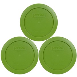 Pyrex 7200-PC 2-Cup Lawn Green Food Storage Replacement Lid (3-Pack) - Made in USA
