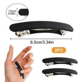 Damen Vintage Haarspange Haarklammer französische Haarclips Haarkamm Barrette Haarschmuck, Schwarz