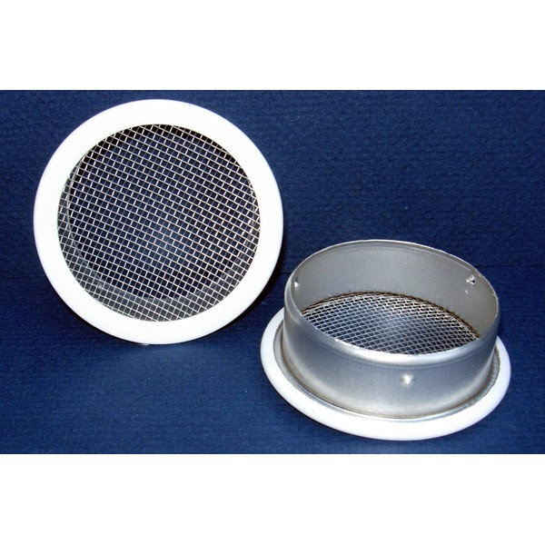1" Round Open Screen Vent - White - Package of 6