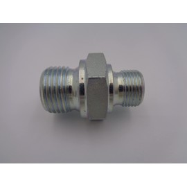 Hydraulic Male x Male 60 deg Straight Adapter BSP Choose Size (3/8" BSP x 1/4" BSP)