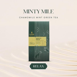 Luxmi Estates - Minty Mile - Organic Chamomile Mint Tea - 25 Tea Bags | With Chamomile, Lemongrass, Spearmint and Peppermint | Low Caffeine Chamomile Tea | Best for Night Time