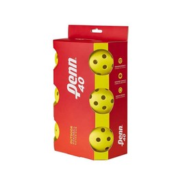 Penn 40 Outdoor Pickleball Balls - Softer Feel for Recreational & Club Play - USAPA Approved, 6-Pack