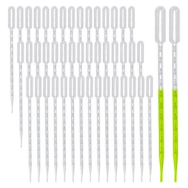 Reyshin 30pcs Plastic Transfer Pipettes, 10ml Large Pipette Dropper Transparent Graduated Pipette Measuring Pipettors for Transferring Essential Oils Perfume Paints DIY Art and Science Laboratory (10ml)