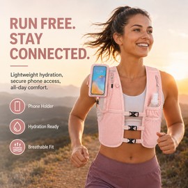 Trail Running Hydration Vest for Men & Women – Lightweight Phone Holder Backpack for Hiking & Cycling
