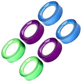 Kisangel 6pcs Sponge Cup Moistener Finger Wet Moistener Fingertip Paper Moistener Desktop Sponge Moistener for Grip Counting Papers Documents Random Color