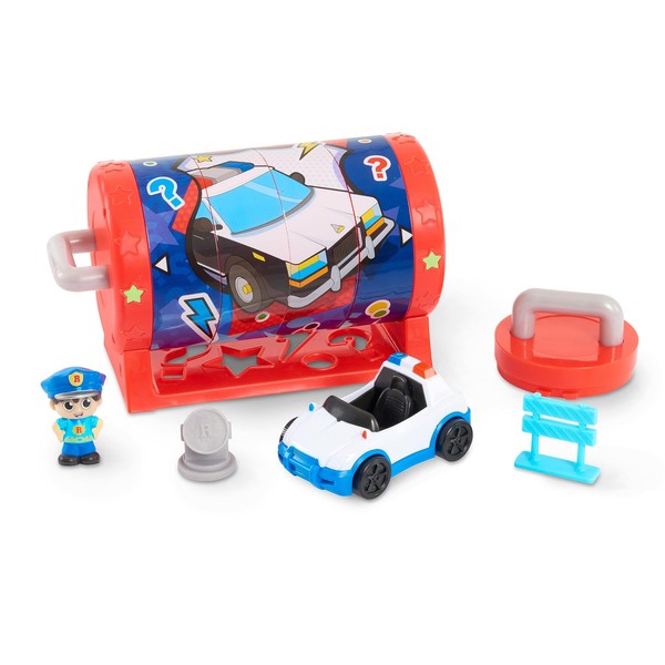 Ryan's Mystery Playdate Picture Puzzle Box, Police Ryan, Includes One Ryan Figure, Vehicle, and 3 Hint Accessories, Kids Toys for Ages 3 Up by Just Play