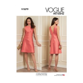 Vogue Misses' A-Line Dress Sewing Pattern Kit, Design Code V1879, Sizes 14-16-18-20-22