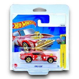 Hot Wheels King Kuda (Red & Gold) 8/10 HW Art Cars - 2024-152/250 (Short Card) - includes a KLAS Car Keeper Protector Case - HTD73