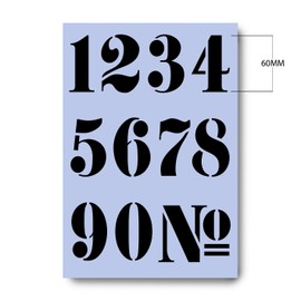 Numbers Stencil 60mm Tall French Style Numbers Reusable Stencil Numbers 0 1 2 3 4 5 6 7 8 9 on Tough Flexible Plastic Mylar Sheet 210 x 297mm by Dovetails Vintage