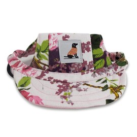 LATRAT Dog Baseball Cap, Baseball Cap, Adjustable Sun Protection Hat, Dog Cap with Ear Holes Summer Shade Hat Outdoor (Flowers)