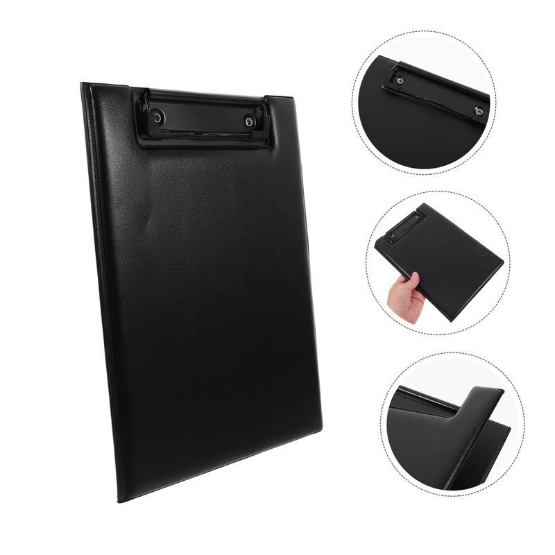 VILLFUL Clipboard File Organizer with PU Surface Storage Clipboard for