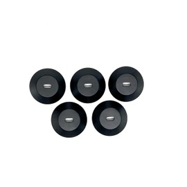 LORADAR Adhesive Security Plate with Slot for Cables to Lock Down Laptops, Tablets, Monitors and Other Devices (Black 5Pack)