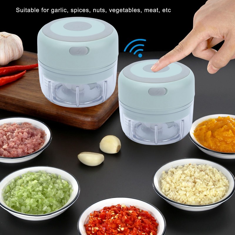 100ml Electric Garlic Chopper USB Rechargeable Portable Meat Grinder Mincer