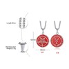 Rockyu Men's Stainless Steel Lucifer Satin Pendant, Hardcore Sterling Chain,
