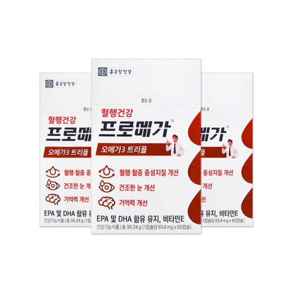 Promega Omega 3 Triple 654mg 60 Capsules 3/mj / 프로메가