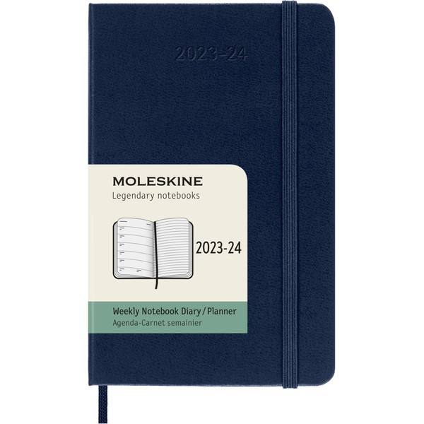 Moleskine Weekly Planner 2023-2024, 18-Month Calendar, Academic Appointment Calendar, Hardcover