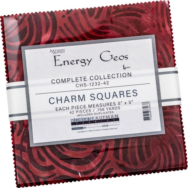 Lunn Studios Artisan Batiks Energy Geos 42 5-inch Squares Charm