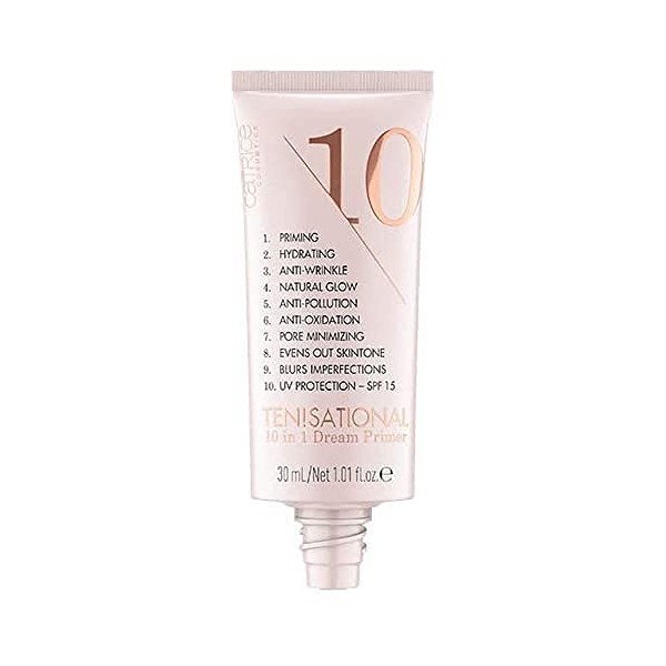 Catrice Ten!sational 10 in 1 Dream Primer, Nude, Anti-Ageing, Moisturising, Natural, for Dry Skin, Vegan, UVA and UVB Filter + SPF 15, Alcohol, Paraben-Free, Pack of 1 (30 ml)