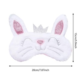 FDHBDF Plüsch Augenmaske, Schlaf Verdunkelung Augenmaske, Cartoon Krone Katze, verbessern die Qualität des Schlafes, geeignet für Geschäftsreisen Urlaub