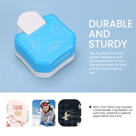 HAUSTGO 3 in 1 Corner Rounder Punch, 4mm, 7mm, 10mm 3 Way Round Corner Punch for Laminated, Cardstock, Bullet Journal, Invitations, Gift Tags, Photocards, Business Cards, and Scrapbooking