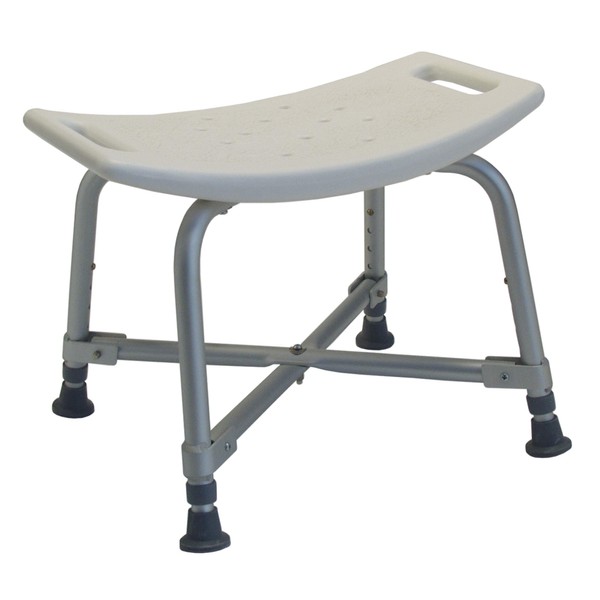 Lumex Bariatric Shower Chair - 600 lb. Weight Capacity & Adjustable-Height - Grey, 7932A-1