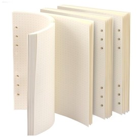 Strehknewen A5 Nachfüllpapier, 3er Pack (insgesamt 135 Blatt), 6-Loch Dotted Papier für Ringbuch – Einlagen zum Schreiben, Zeichnen & Bullet Journaling