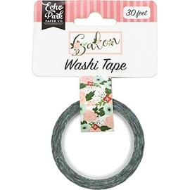 Echo Park Paper Company Glamorous Floral washi Tape, Teal, Pink, Black, Green, Cream