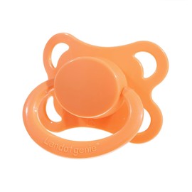 Landofgenie Adult Size Large Shield Pacifiers Moon Shaped Cutie Pacifier Orange