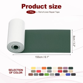 PATIKIL Leather Patches Tape for Furniture, 3.2 x 61 Inch Self Adhesive Vinyl Leather Repair Kit Cover Sheet for Couch, Sofa, Car Seats, Office Chair, Emerald Green