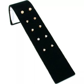 FindingKing Black Velvet Earring Ramp Holds 5 Pair Jewelry Display