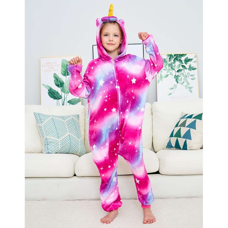 Kids Unicorn Onesie Animal Pajamas Cosplay Costume Sleepwear