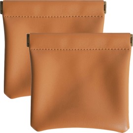 Coin Purse Leather Squeeze Coin Pouch, Portable Mini Change Holder Coin Purse Earphone Pouch for Women Girl