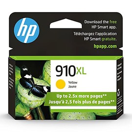Original HP 910XL Yellow High-yield Ink Cartridge | Works with HP OfficeJet 8010, 8020 Series, HP OfficeJet Pro 8020, 8030 Series | Eligible for Instant Ink | 3YL64AN