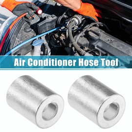 uxcell 20pcs Car Aluminum Cylindrical Air Conditioner Pipe Joint Fitting Sleeve 14mm 24mm Hole Dia