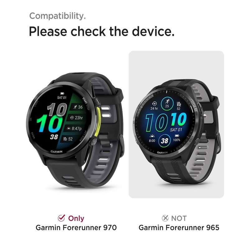 Miimall 2-Pack Case Compatible with Garmin Forerunner 970, Soft TPU